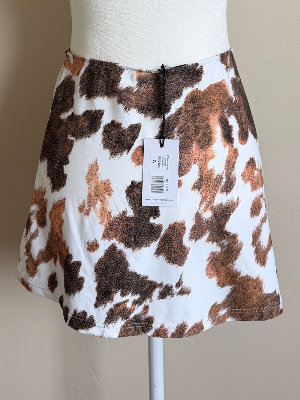 🆕 NWT WeWoreWhat Cowhide Tube Skirt & Boyfriend Shirt Set | Size M & XL - Picture 4 of 8